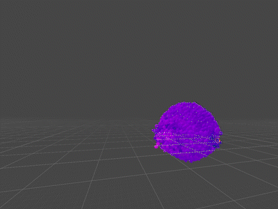 a particle simulation demonstrating an explosion and collison